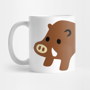 Brown Boar Cartoon Icon Emoticon Mug